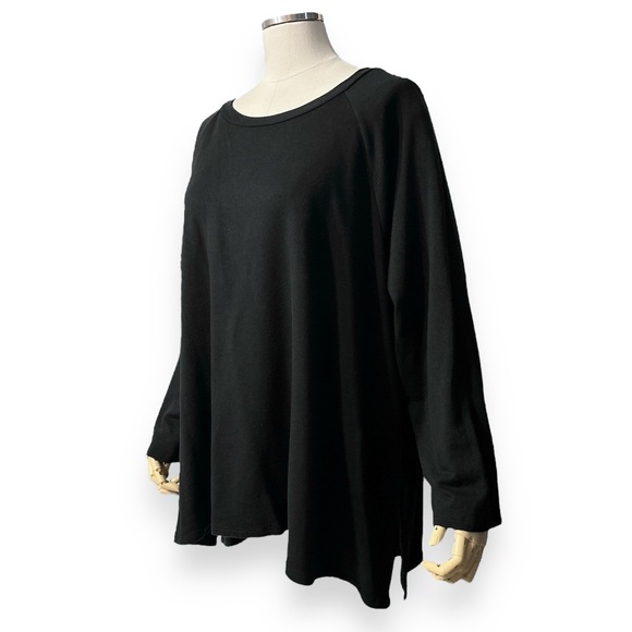 Eileen Fisher Tops - EILEEN FISHER Black Raglan Sleeve Tencel Lyocell & Organic Cotton Top